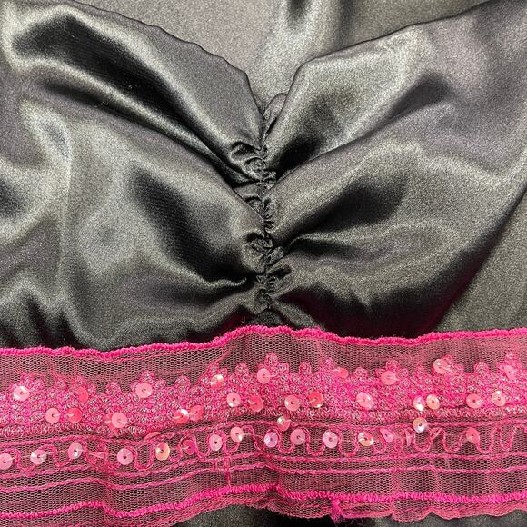 VTG Wet Seal Womens Slip Dress Size L Babydoll Lace Y2K 90s Grunge Party Club - Picture 5 of 8